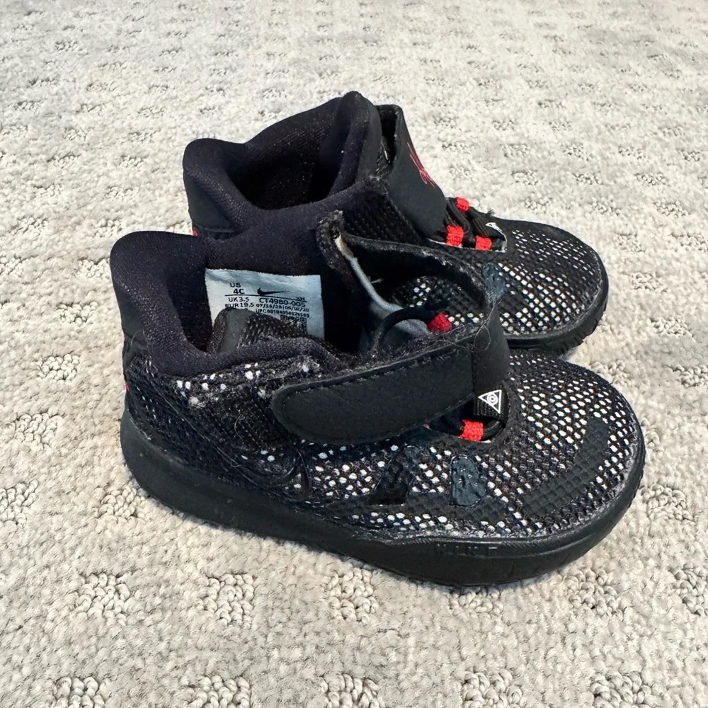 Nike Kyrie Toddler Sneakers Black Red Size 4C Basketball Shoes